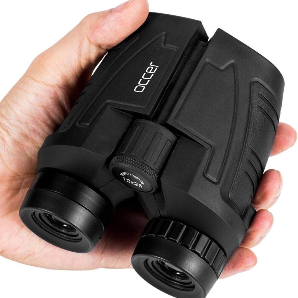 12x25 Compact Binoculars for Adults and Kids, Large Eyepiece Waterproof Binocula